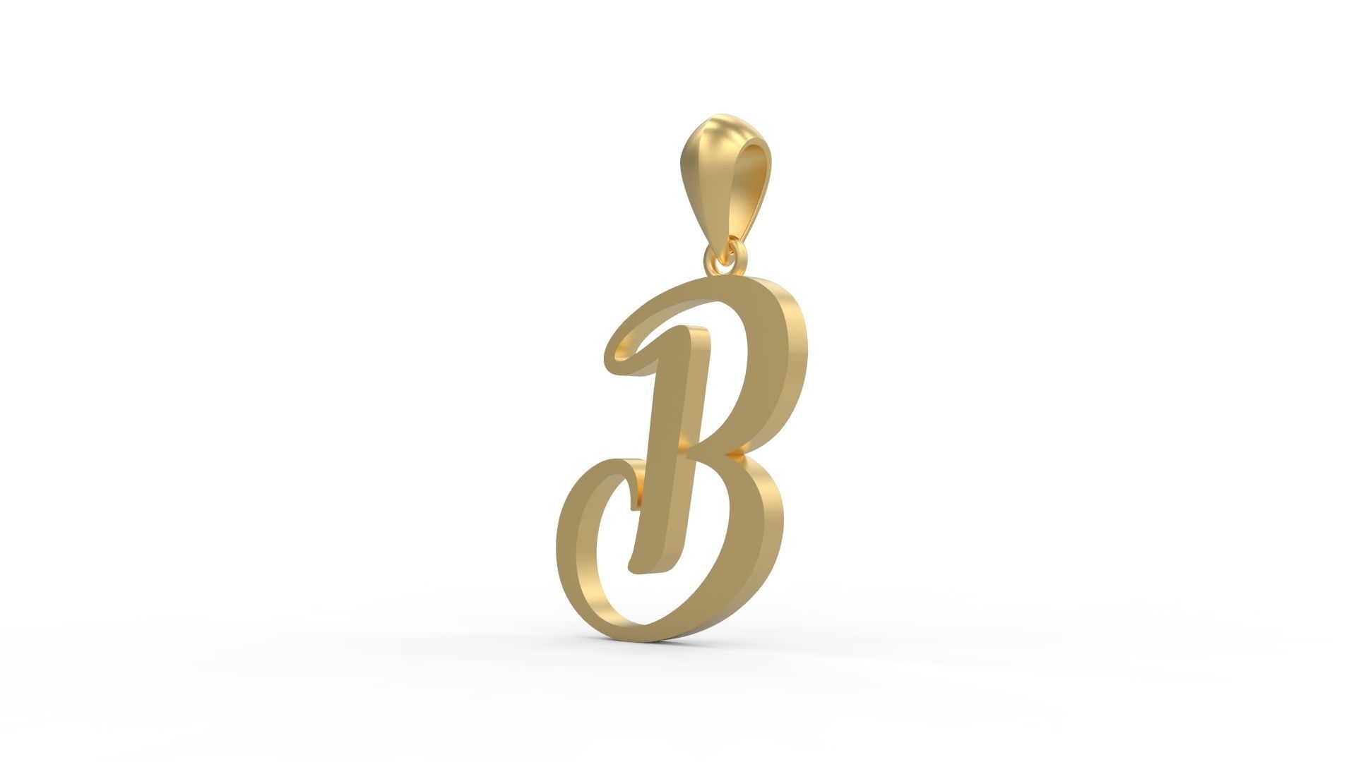 Initial Letters Pendant Amarillo B 3D print model_1
