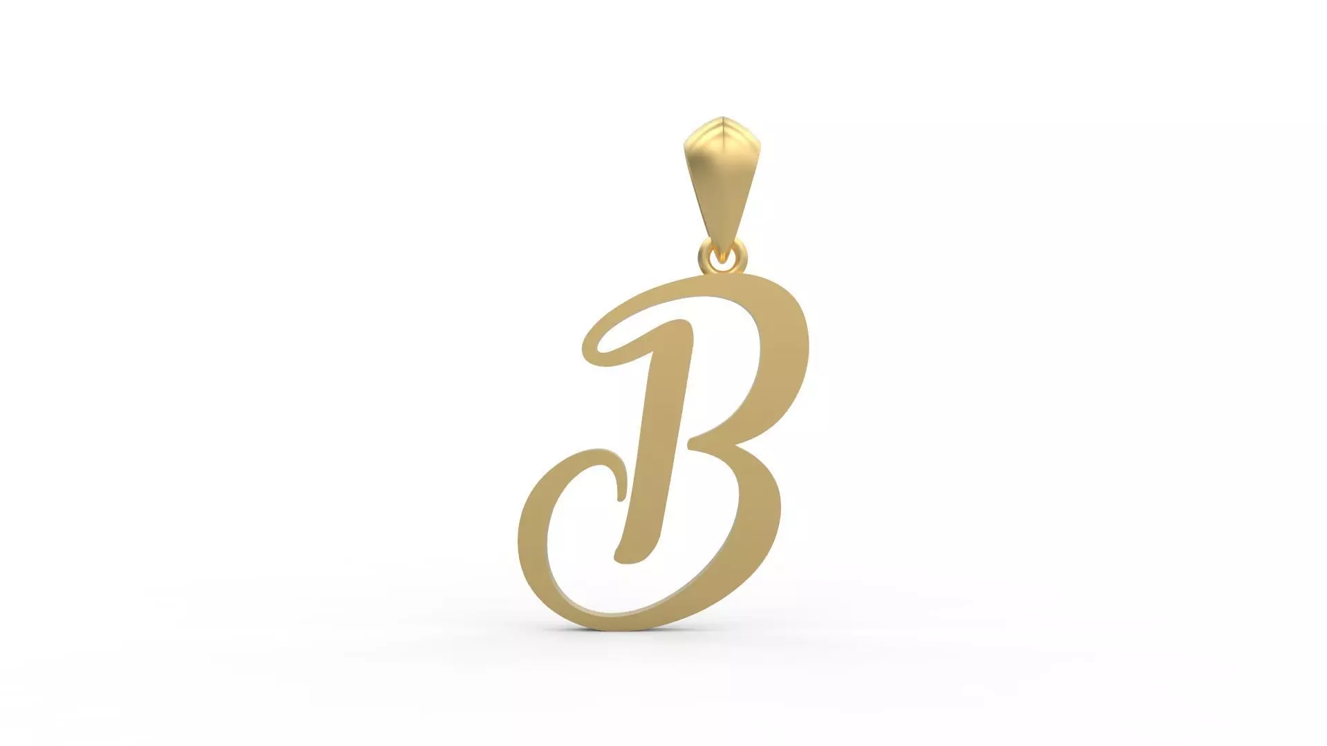 Initial Letters Pendant Amarillo B 3D print model_0