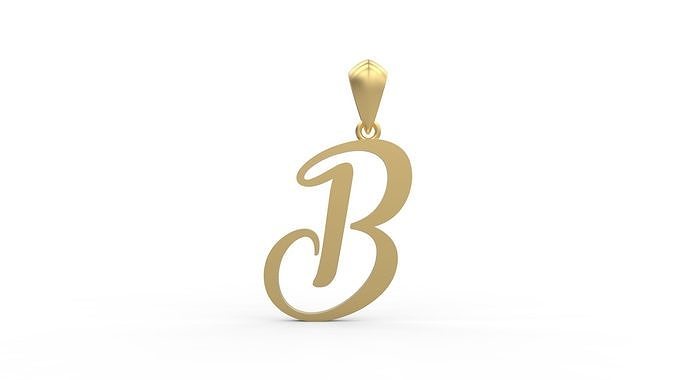 Initial Letters Pendant Amarillo B 3D print model