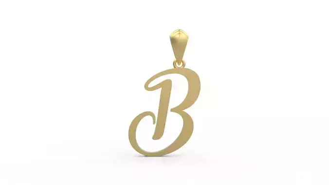 Initial Letters Pendant Amarillo B 3D print model