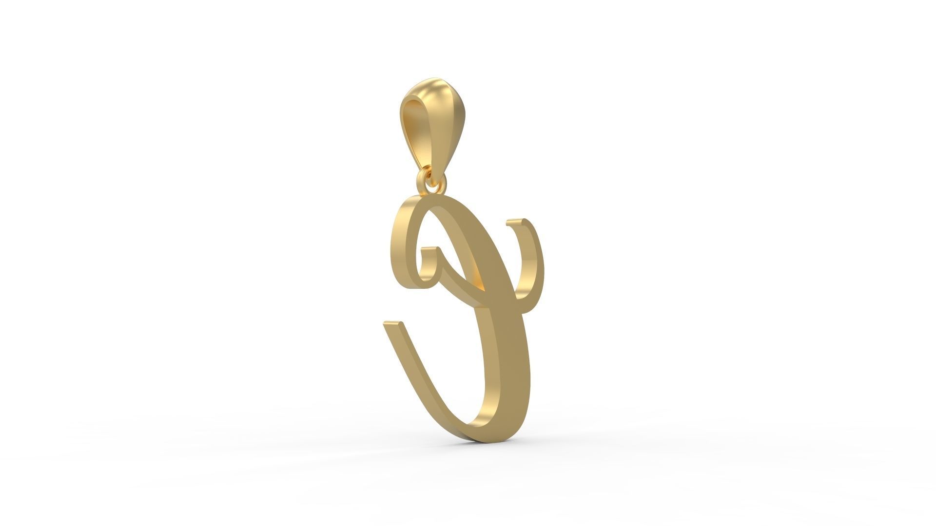 Initial Letters Pendant Amarillo C 3D print model_3