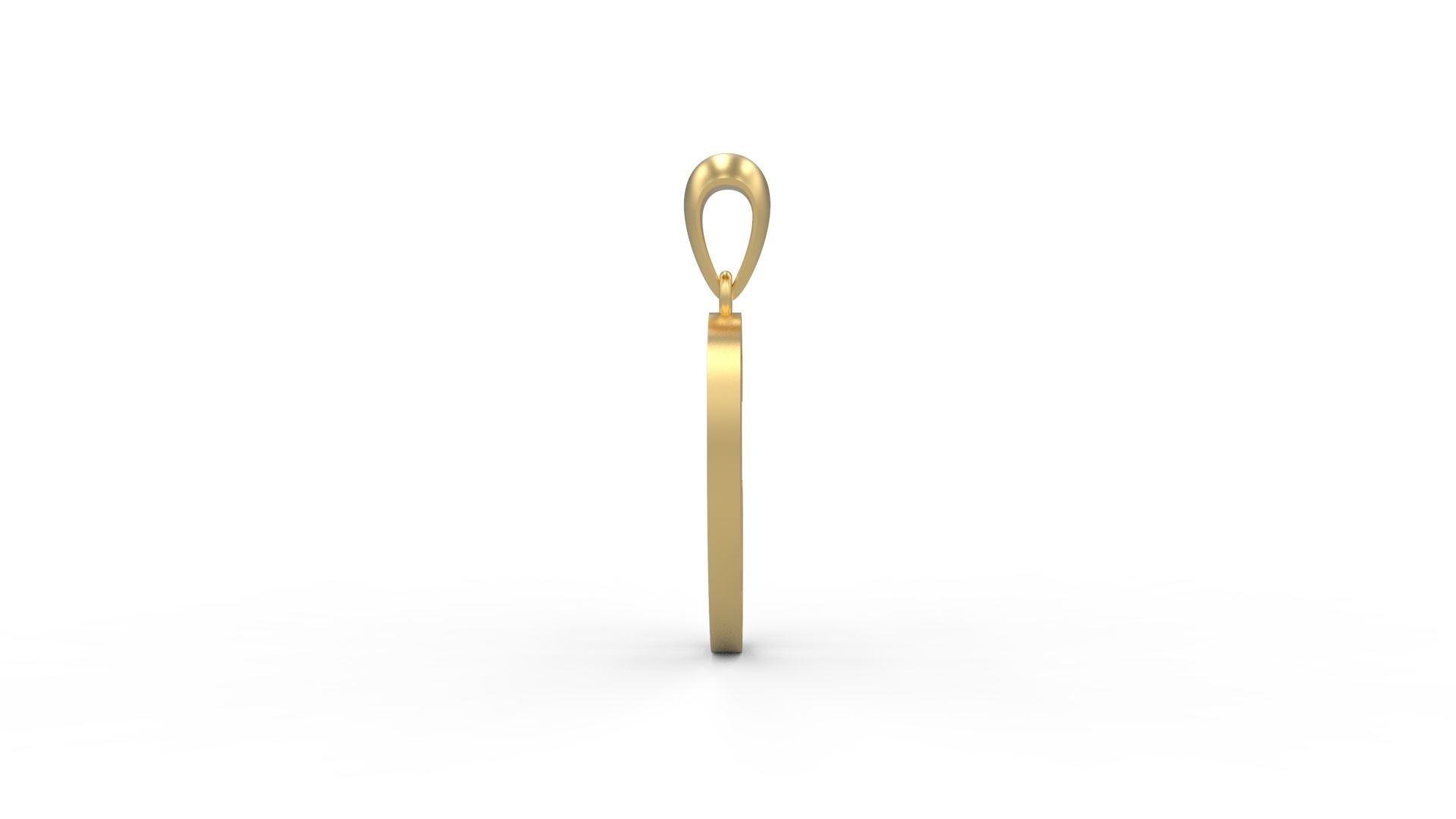 Initial Letters Pendant Amarillo D 3D print model_2