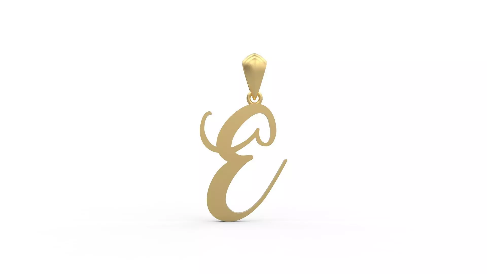 Initial Letters Pendant Amarillo E 3D print model_0