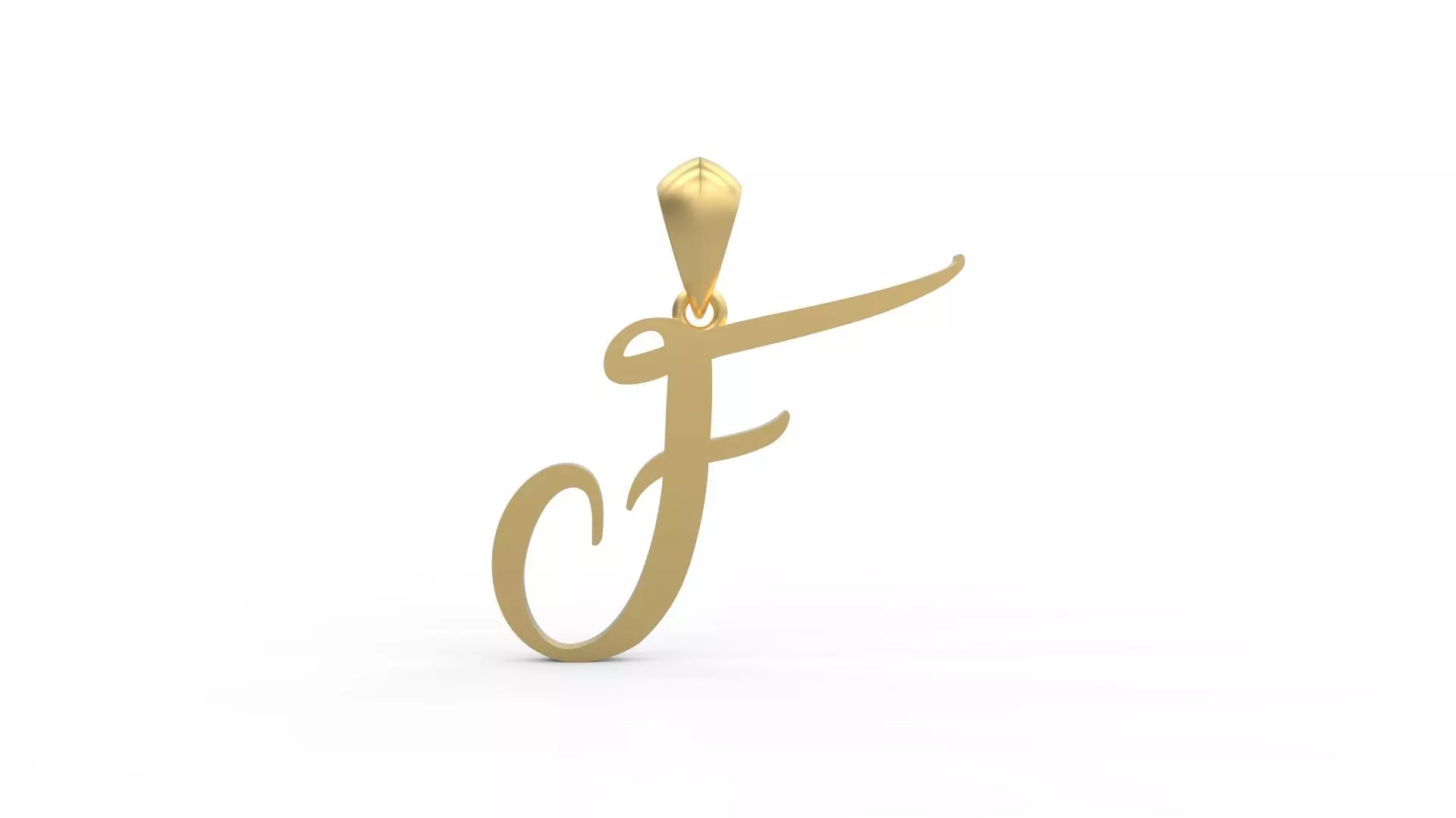 Initial Letters Pendant Amarillo F 3D print model_0