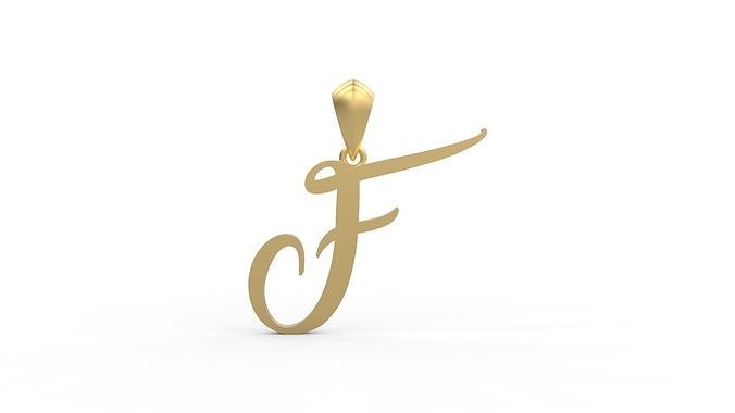 Initial Letters Pendant Amarillo F 3D print model