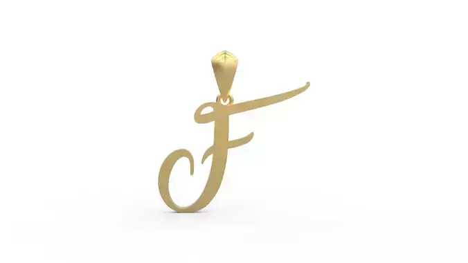 Initial Letters Pendant Amarillo F 3D print model