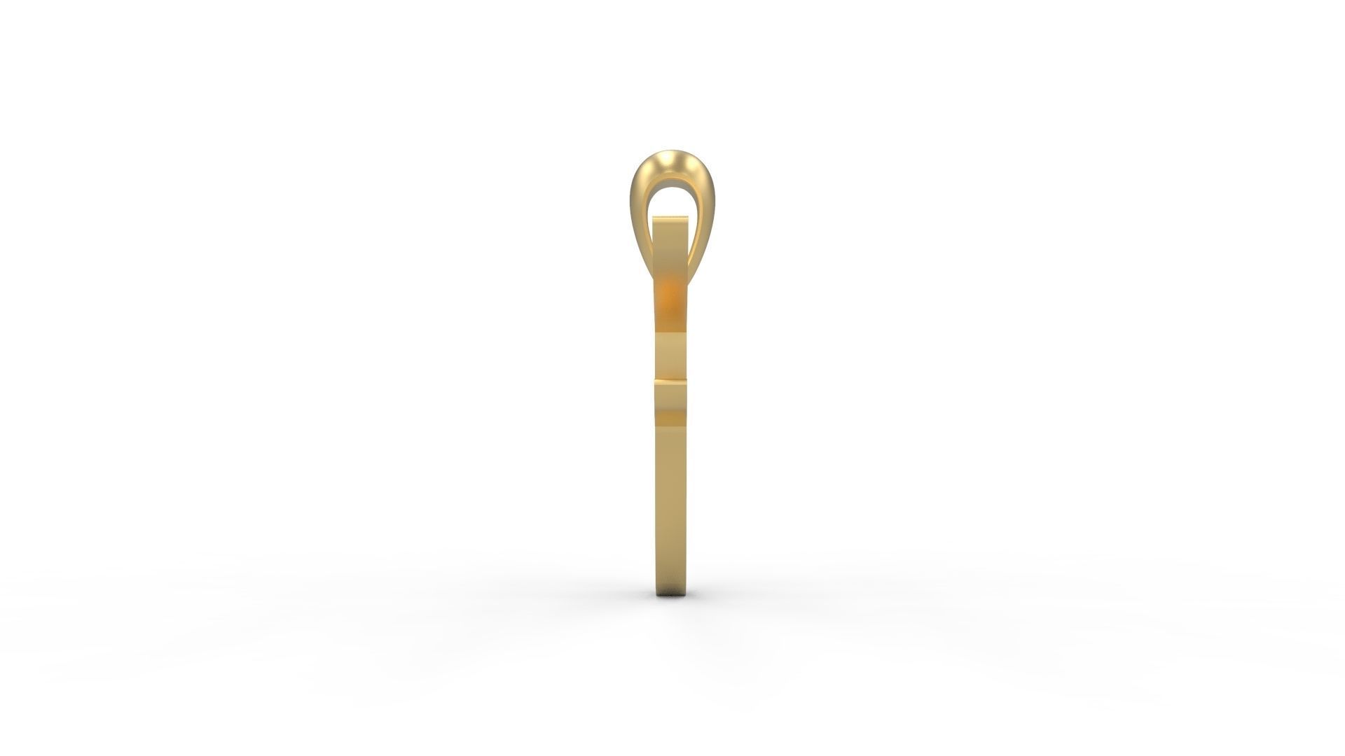 Initial Letters Pendant Amarillo F 3D print model_2