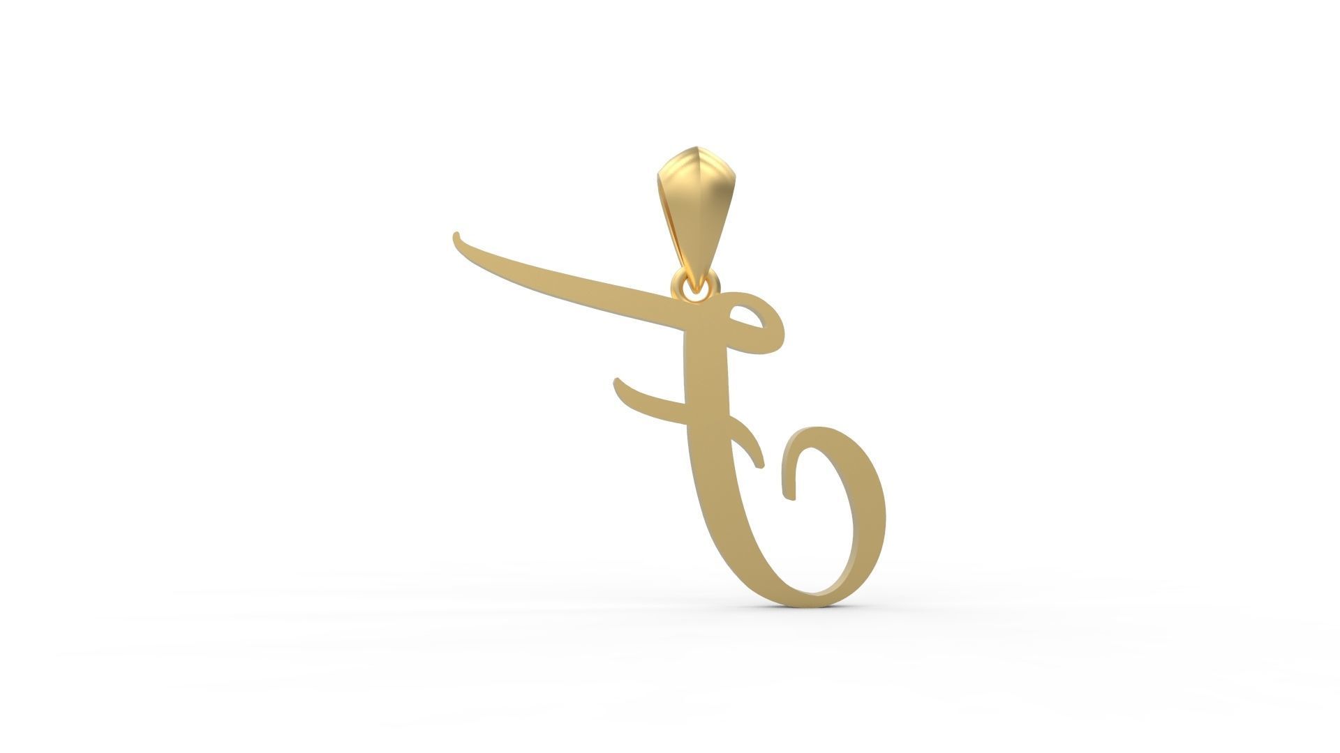 Initial Letters Pendant Amarillo F 3D print model_4