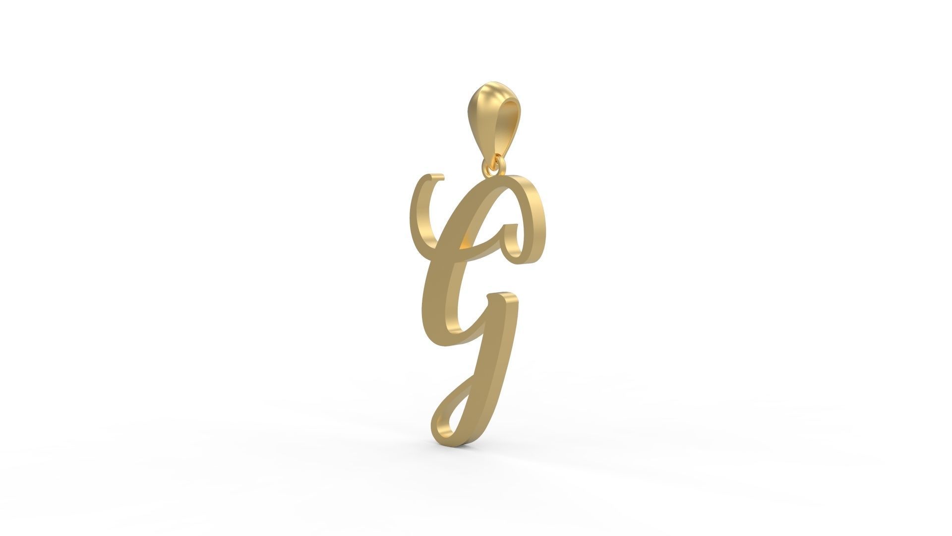 Initial Letters Pendant Amarillo G 3D print model_1