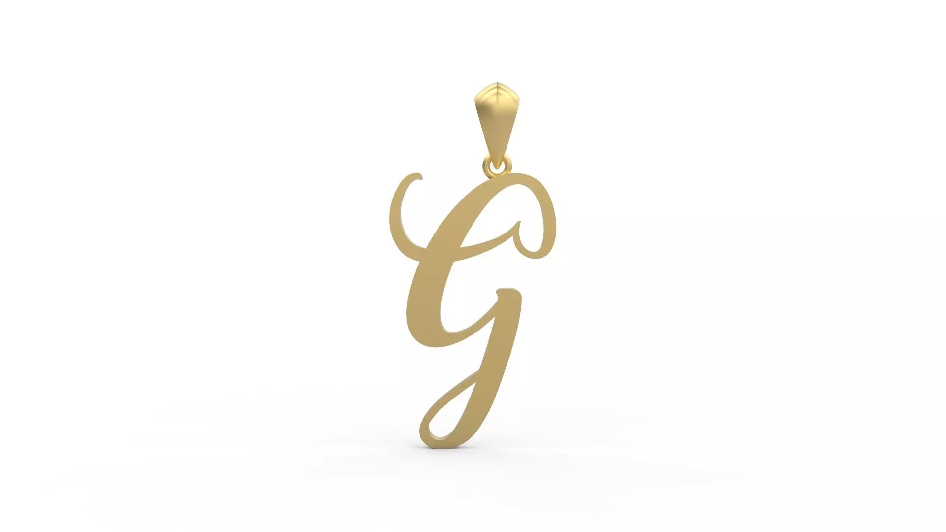 Initial Letters Pendant Amarillo G 3D print model_0