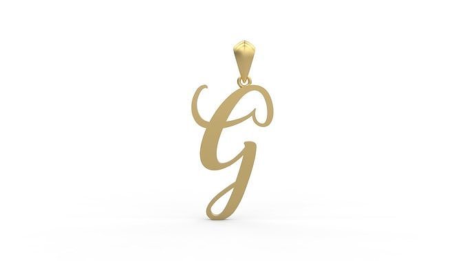 Initial Letters Pendant Amarillo G 3D print model