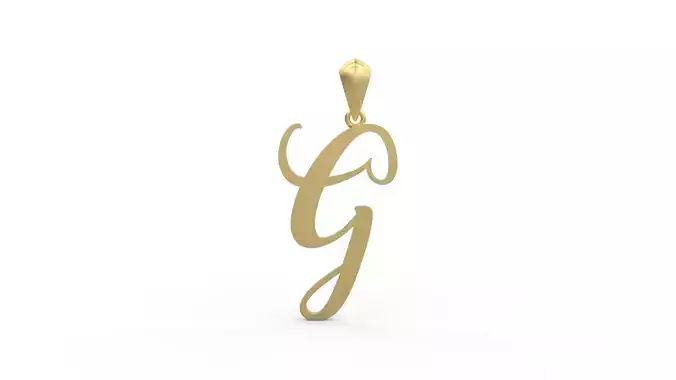 Initial Letters Pendant Amarillo G 3D print model