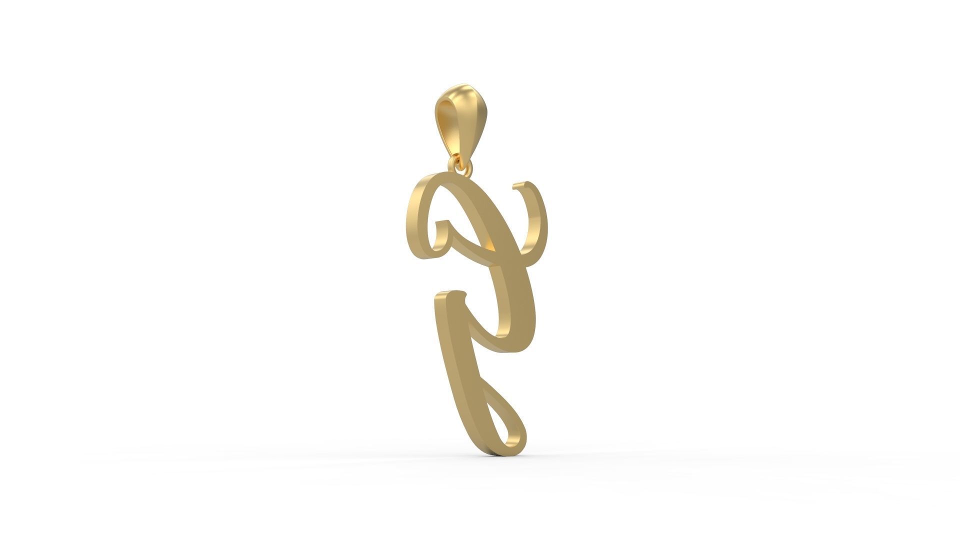 Initial Letters Pendant Amarillo G 3D print model_3