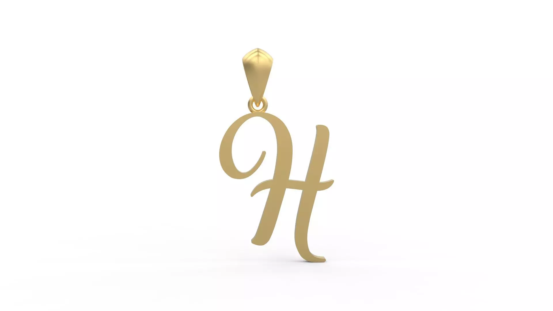 Initial Letters Pendant Amarillo H 3D print model_0