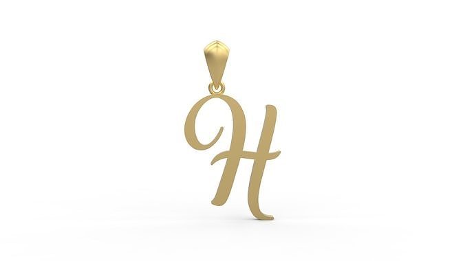 Initial Letters Pendant Amarillo H 3D print model
