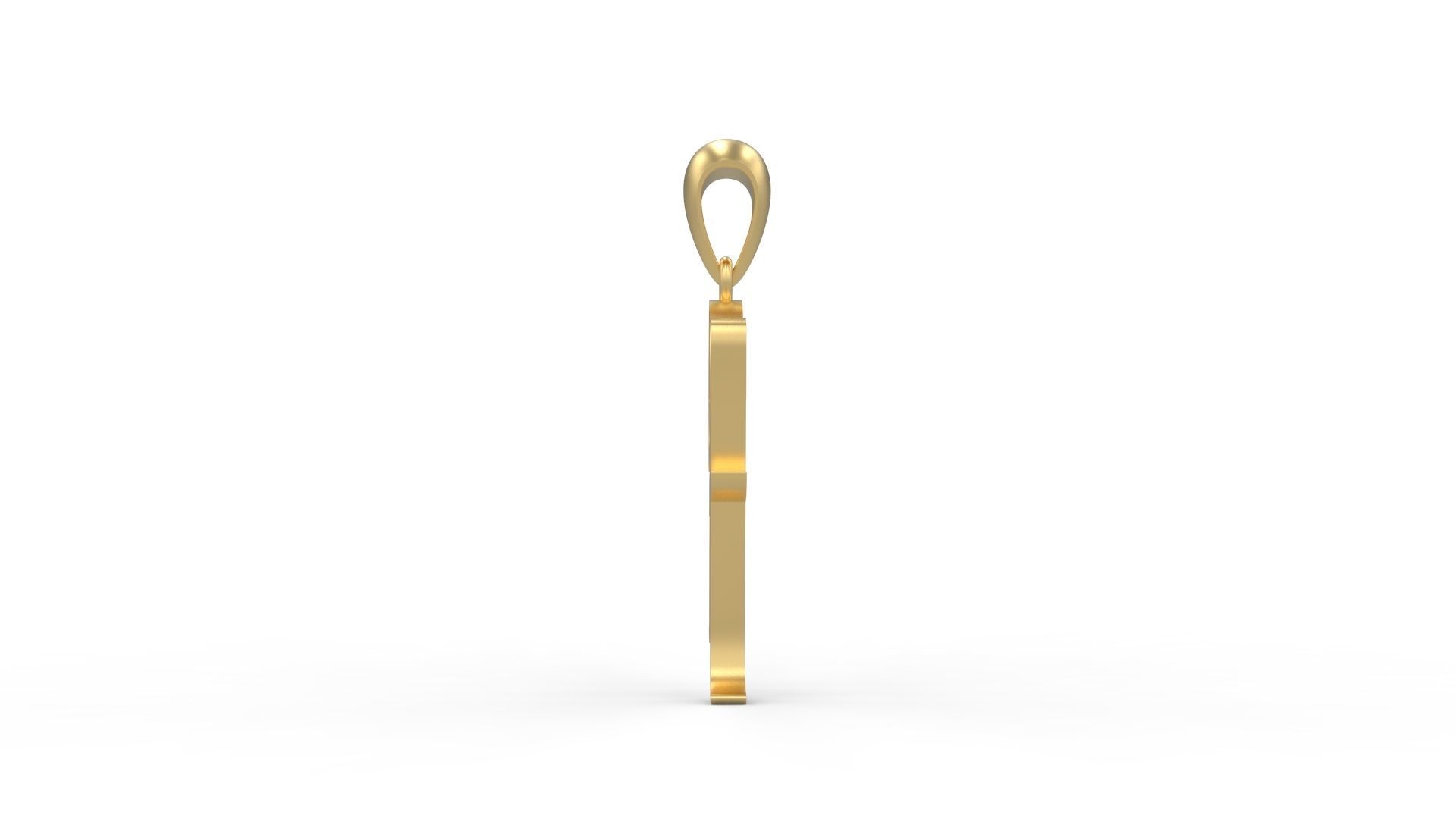 Initial Letters Pendant Amarillo H 3D print model_2