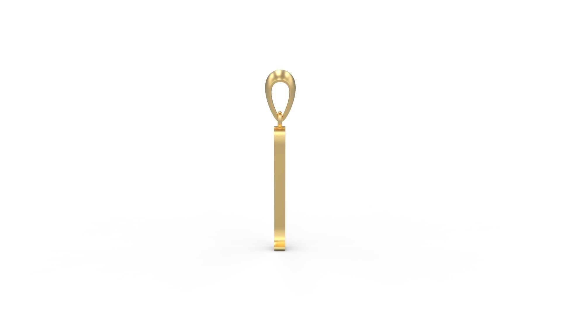 Initial Letters Pendant Amarillo I 3D print model_2