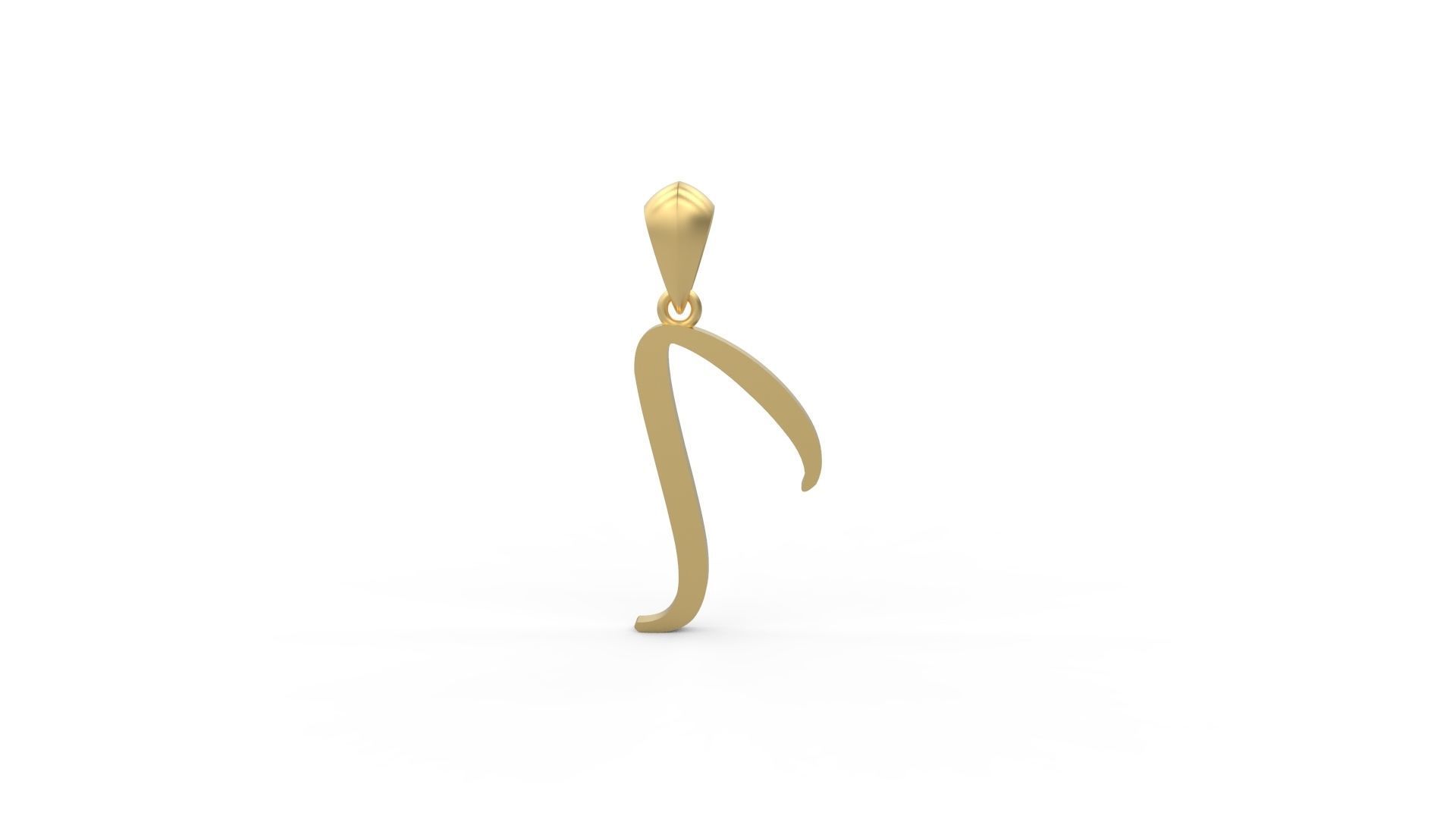 Initial Letters Pendant Amarillo I 3D print model_4