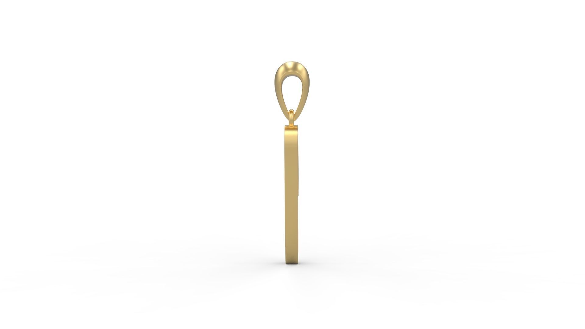 Initial Letters Pendant Amarillo J 3D print model_2