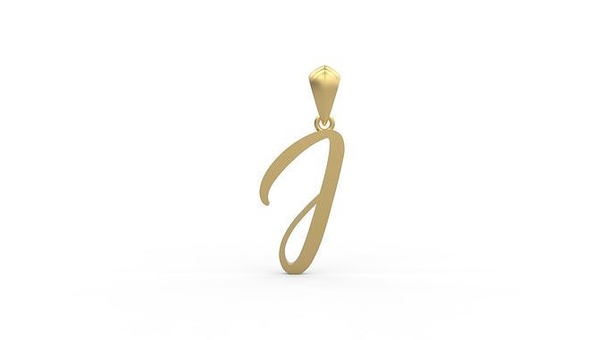 Initial Letters Pendant Amarillo J 3D print model