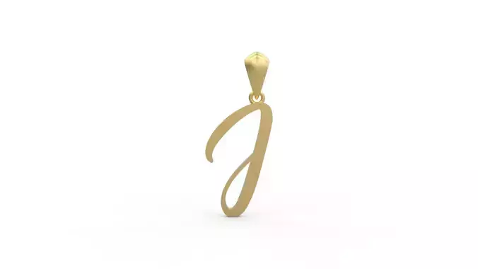 Initial Letters Pendant Amarillo J 3D print model