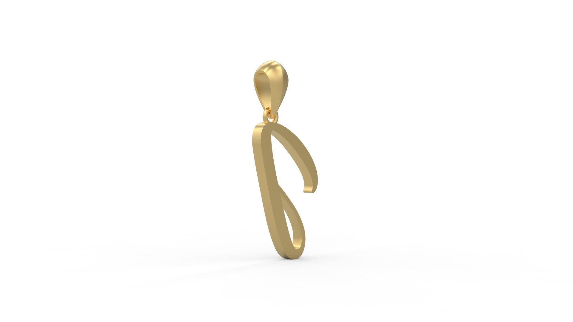 Initial Letters Pendant Amarillo J 3D print model_3