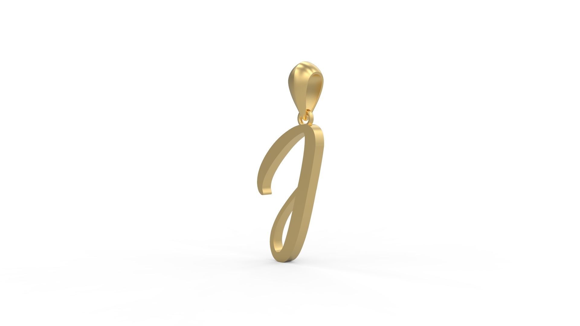 Initial Letters Pendant Amarillo J 3D print model_1