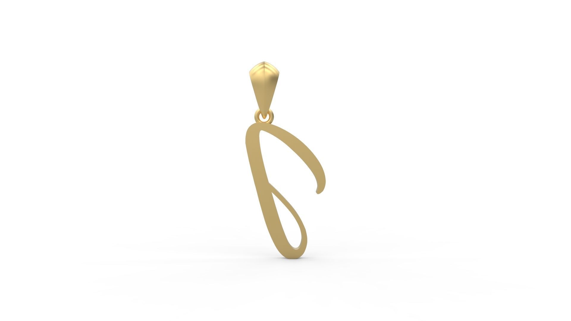 Initial Letters Pendant Amarillo J 3D print model_4