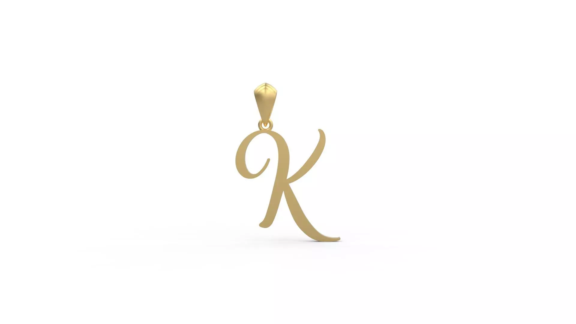 Initial Letters Pendant Amarillo K 3D print model_0