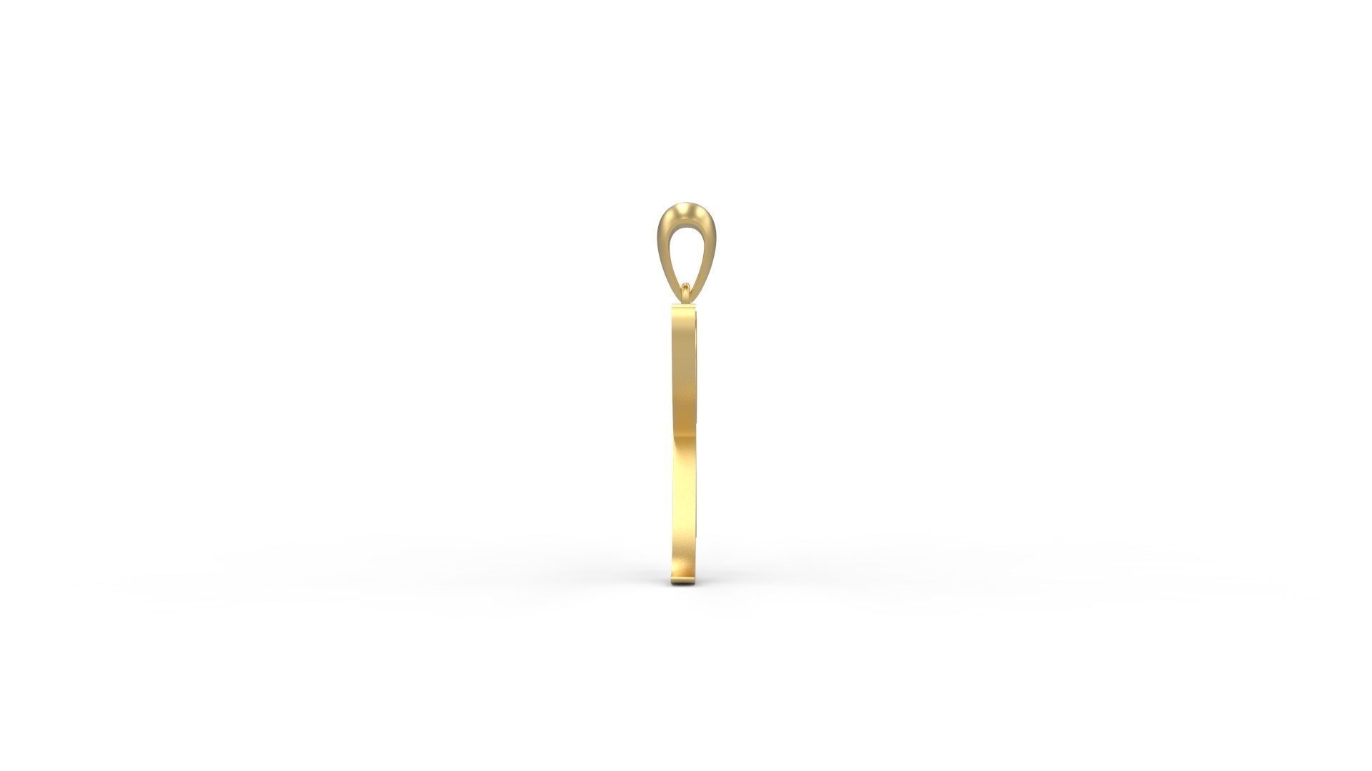 Initial Letters Pendant Amarillo K 3D print model_2