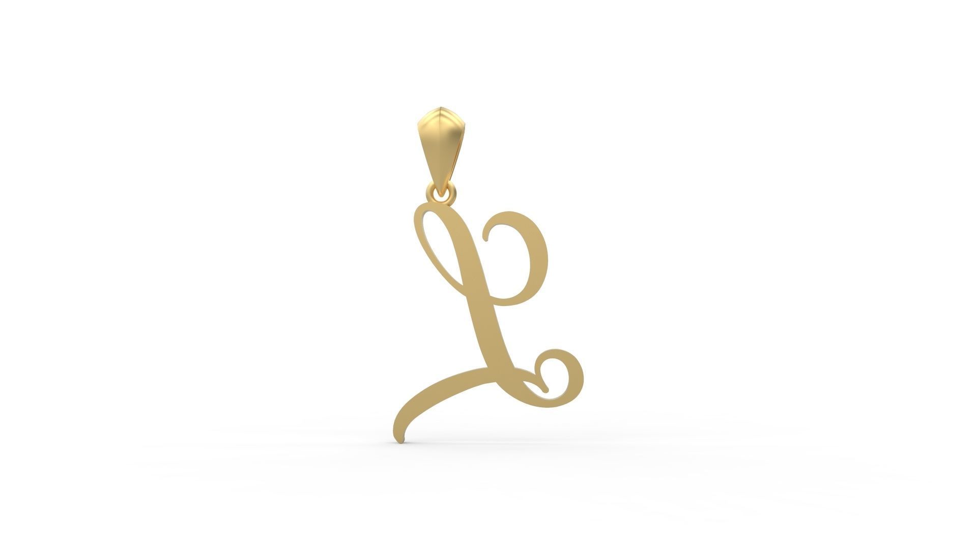 Initial Letters Pendant Amarillo L 3D print model_4