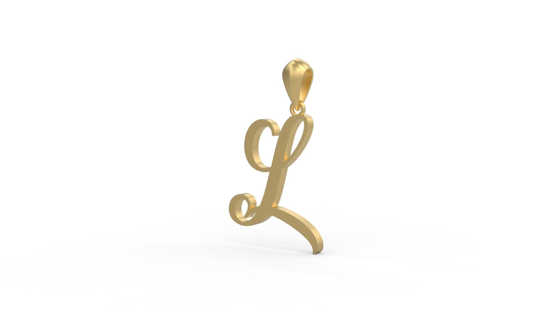 Initial Letters Pendant Amarillo L 3D print model_1