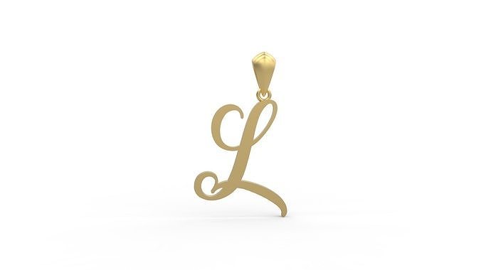 Initial Letters Pendant Amarillo L 3D print model