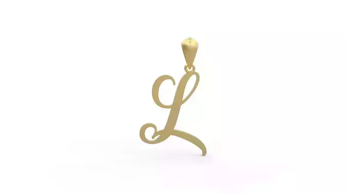 Initial Letters Pendant Amarillo L 3D print model