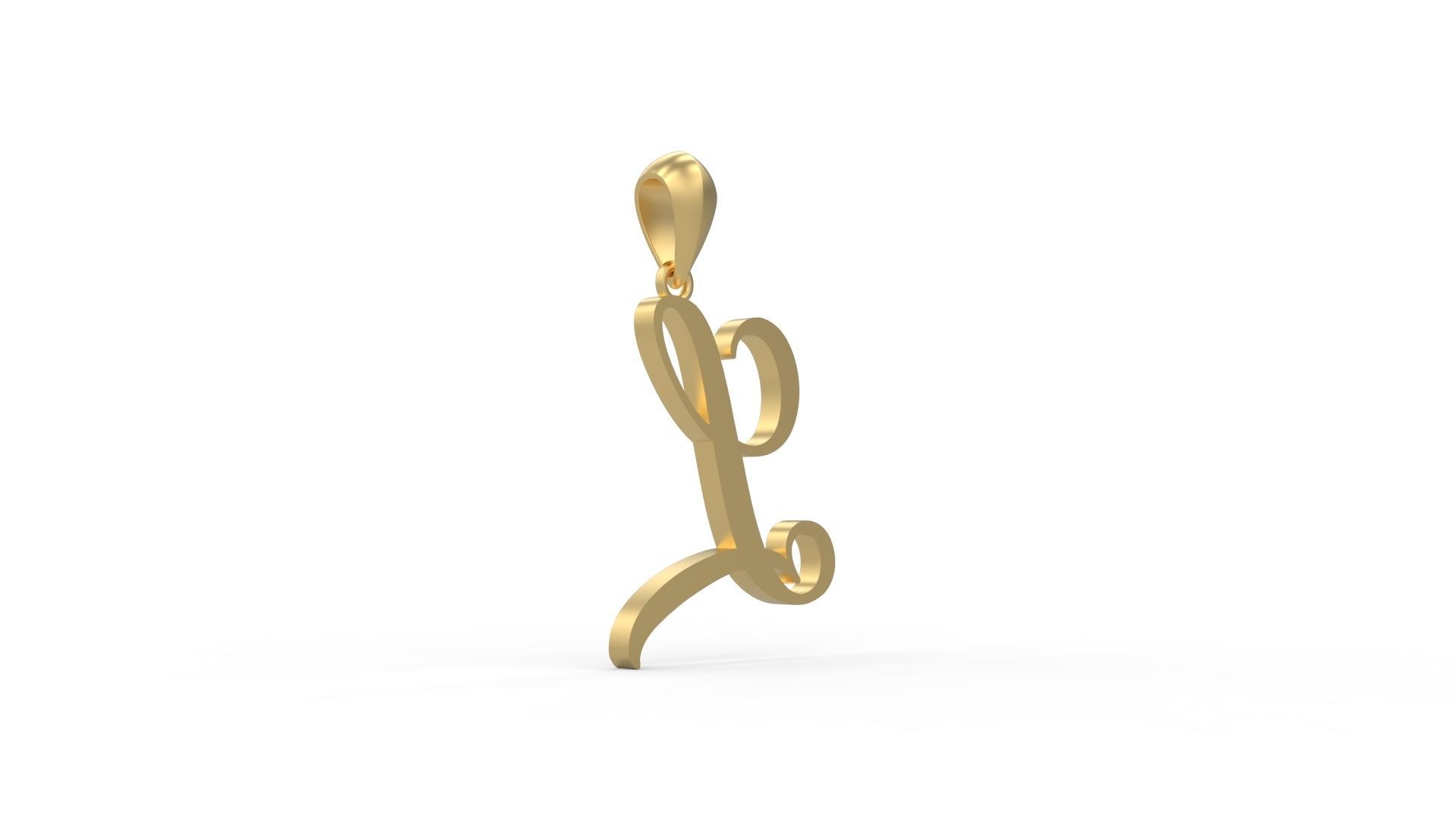 Initial Letters Pendant Amarillo L 3D print model_3