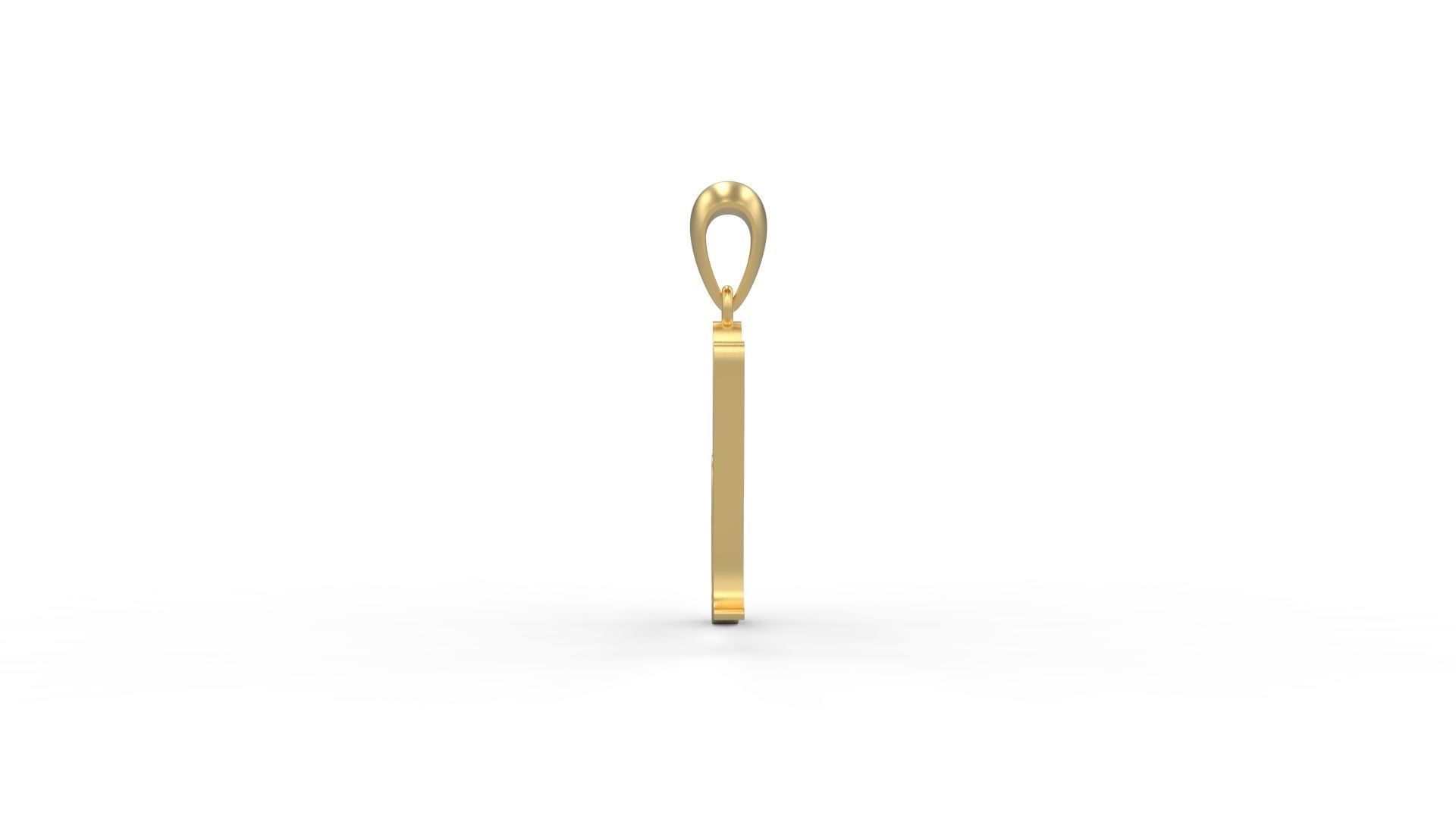 Initial Letters Pendant Amarillo M 3D print model_2