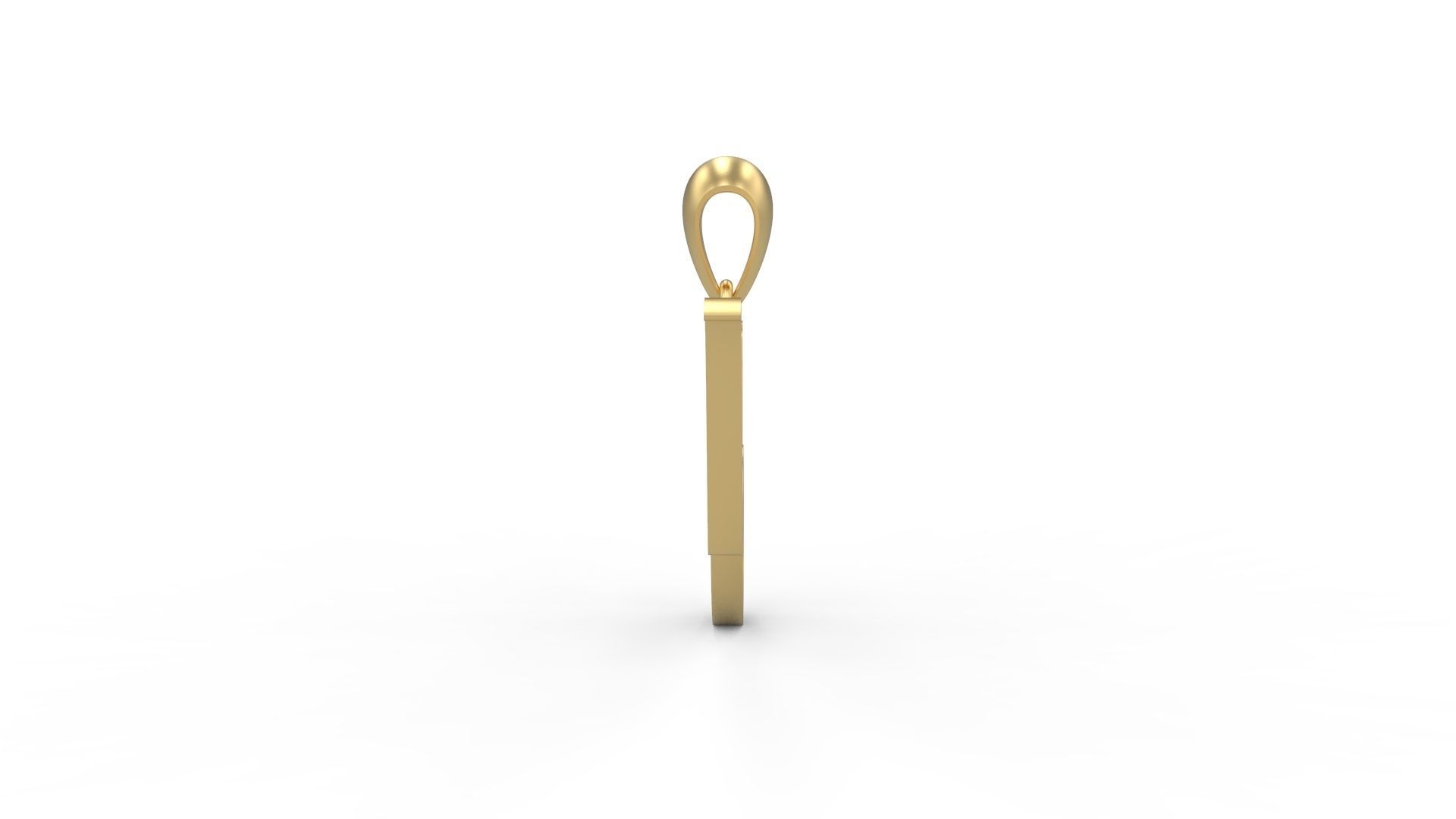 Initial Letters Pendant Amarillo N 3D print model_2