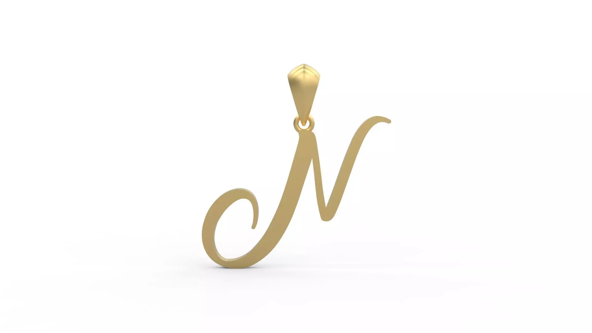 Initial Letters Pendant Amarillo N 3D print model_0