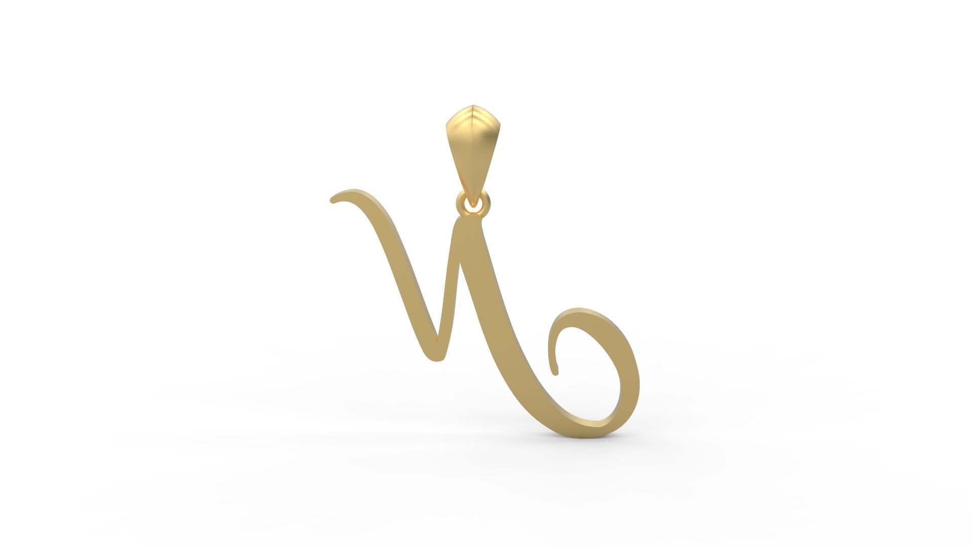 Initial Letters Pendant Amarillo N 3D print model_4