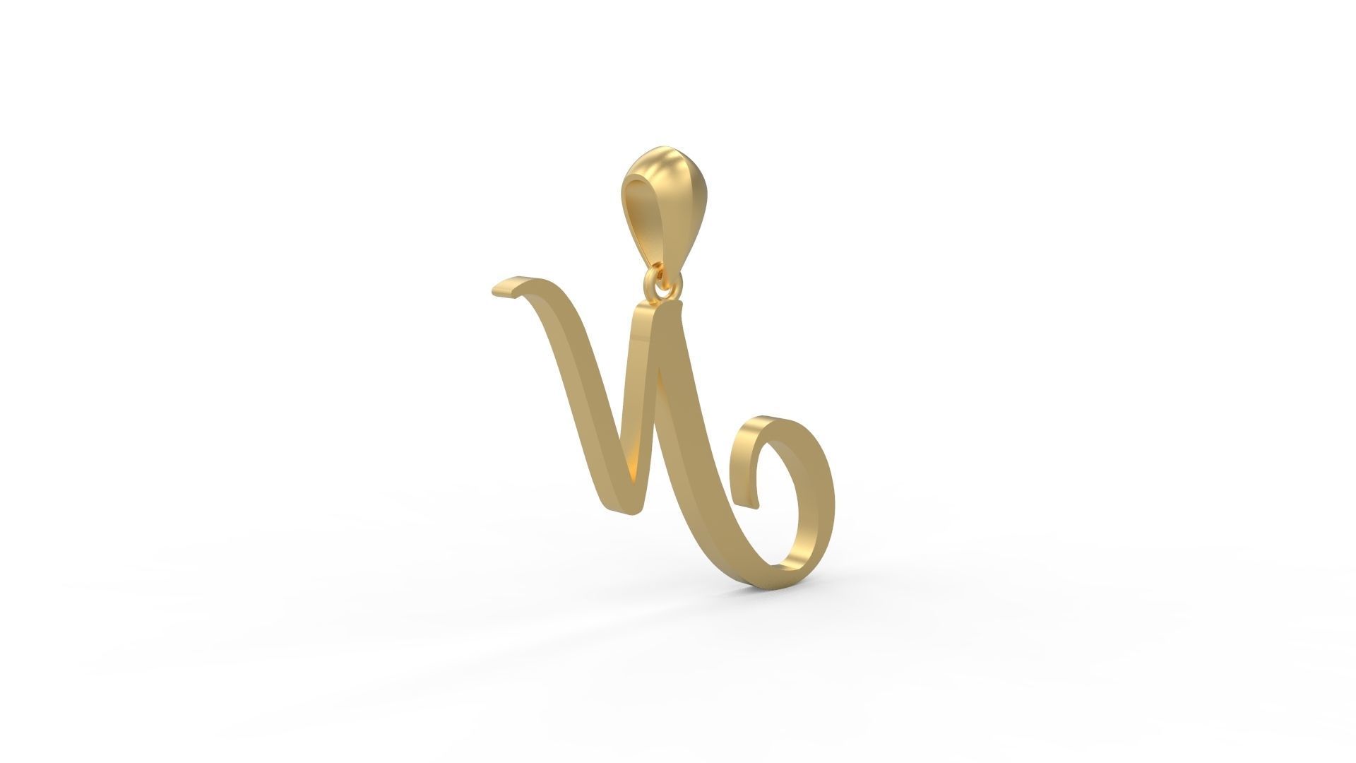 Initial Letters Pendant Amarillo N 3D print model_3