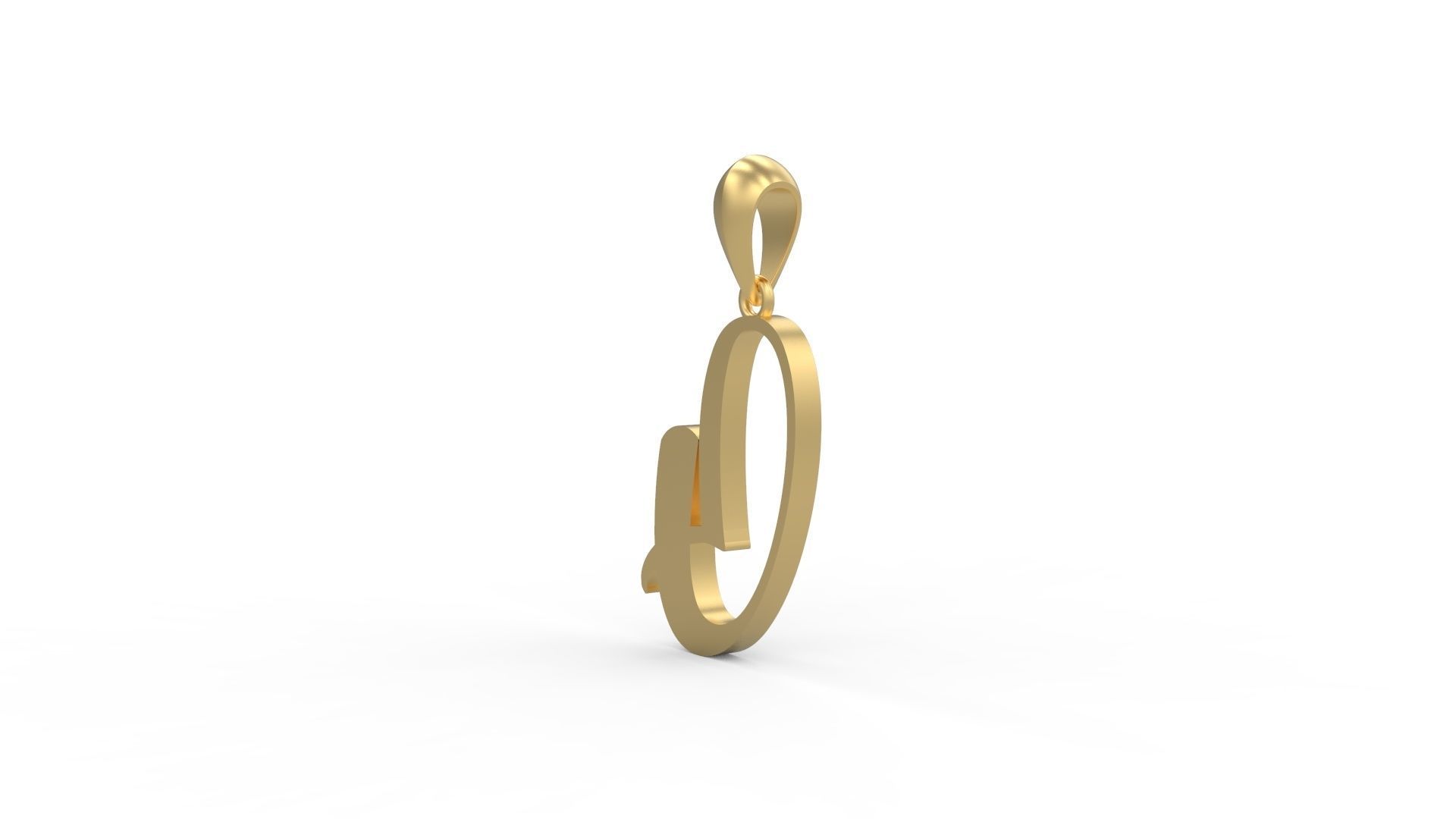 Initial Letters Pendant Amarillo O 3D print model_1