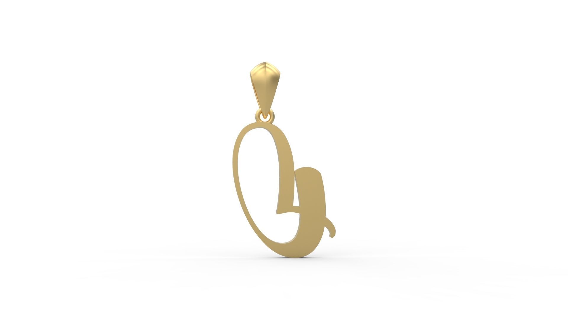 Initial Letters Pendant Amarillo O 3D print model_4