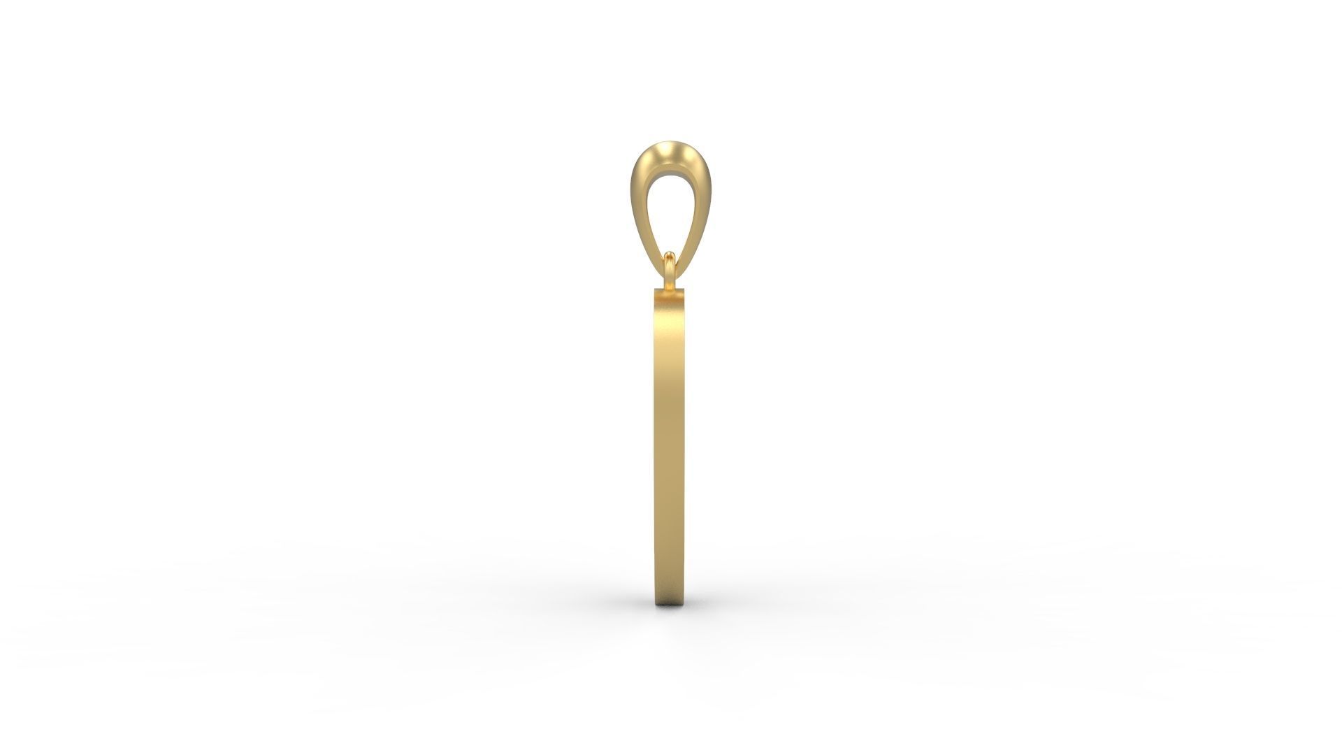 Initial Letters Pendant Amarillo O 3D print model_2