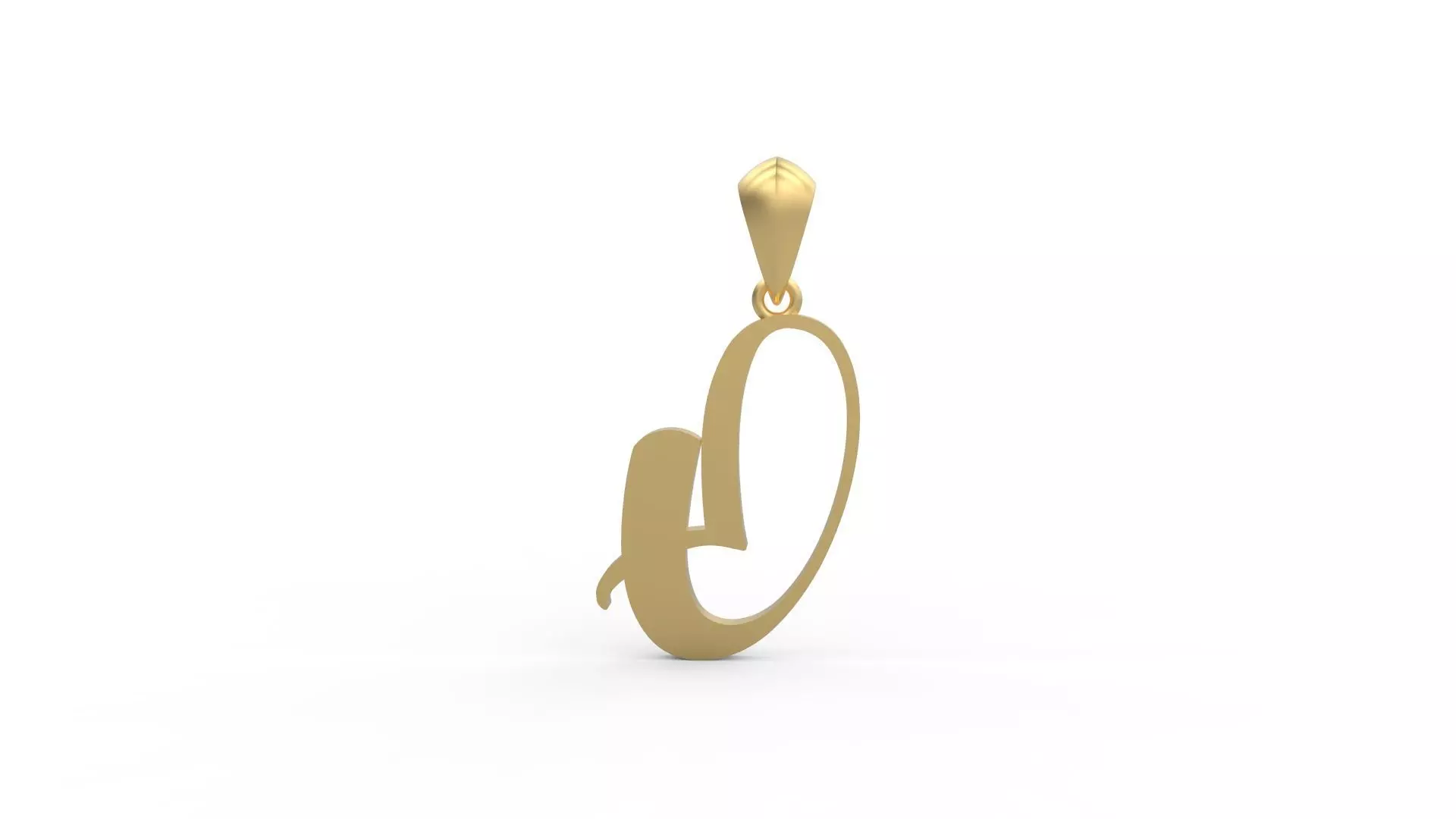 Initial Letters Pendant Amarillo O 3D print model_0