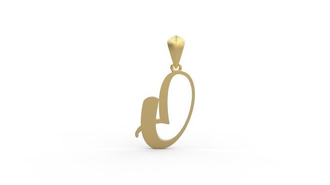 Initial Letters Pendant Amarillo O 3D print model