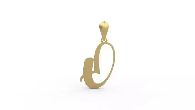 Initial Letters Pendant Amarillo O 3D print model