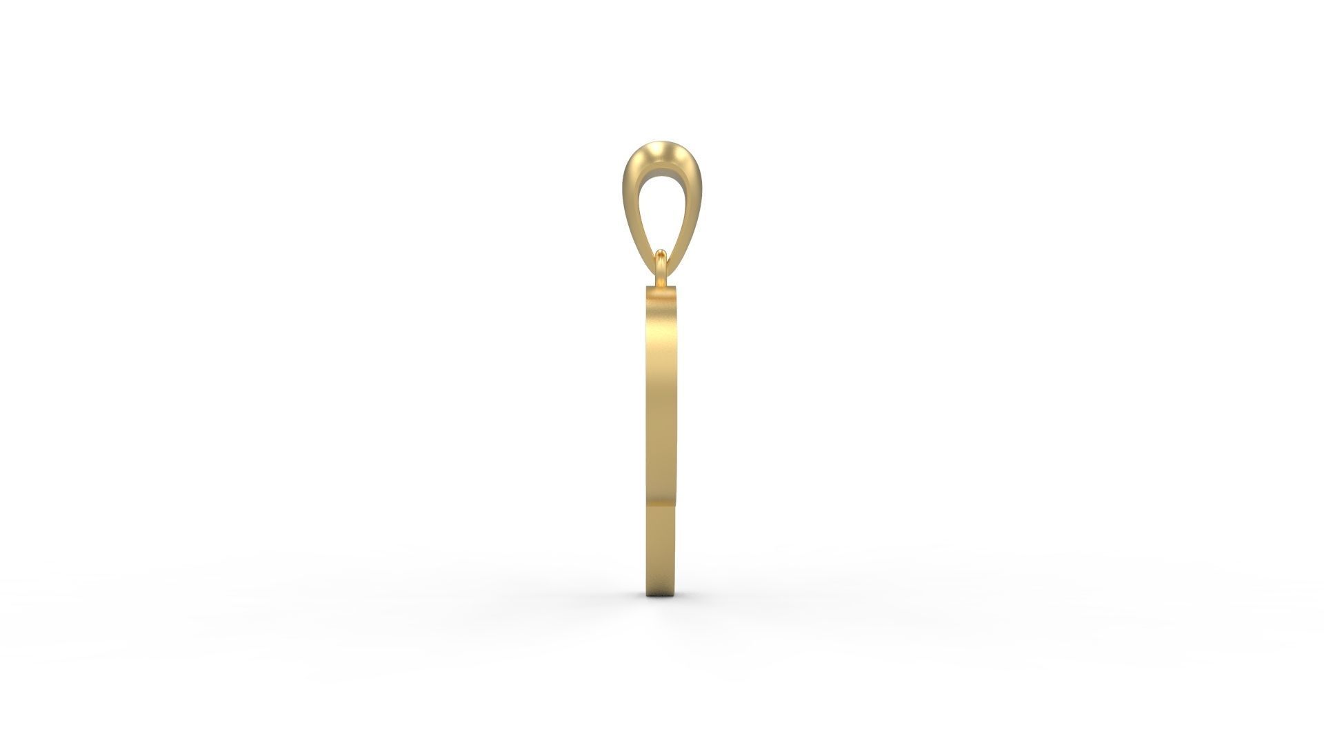 Initial Letters Pendant Amarillo P 3D print model_2