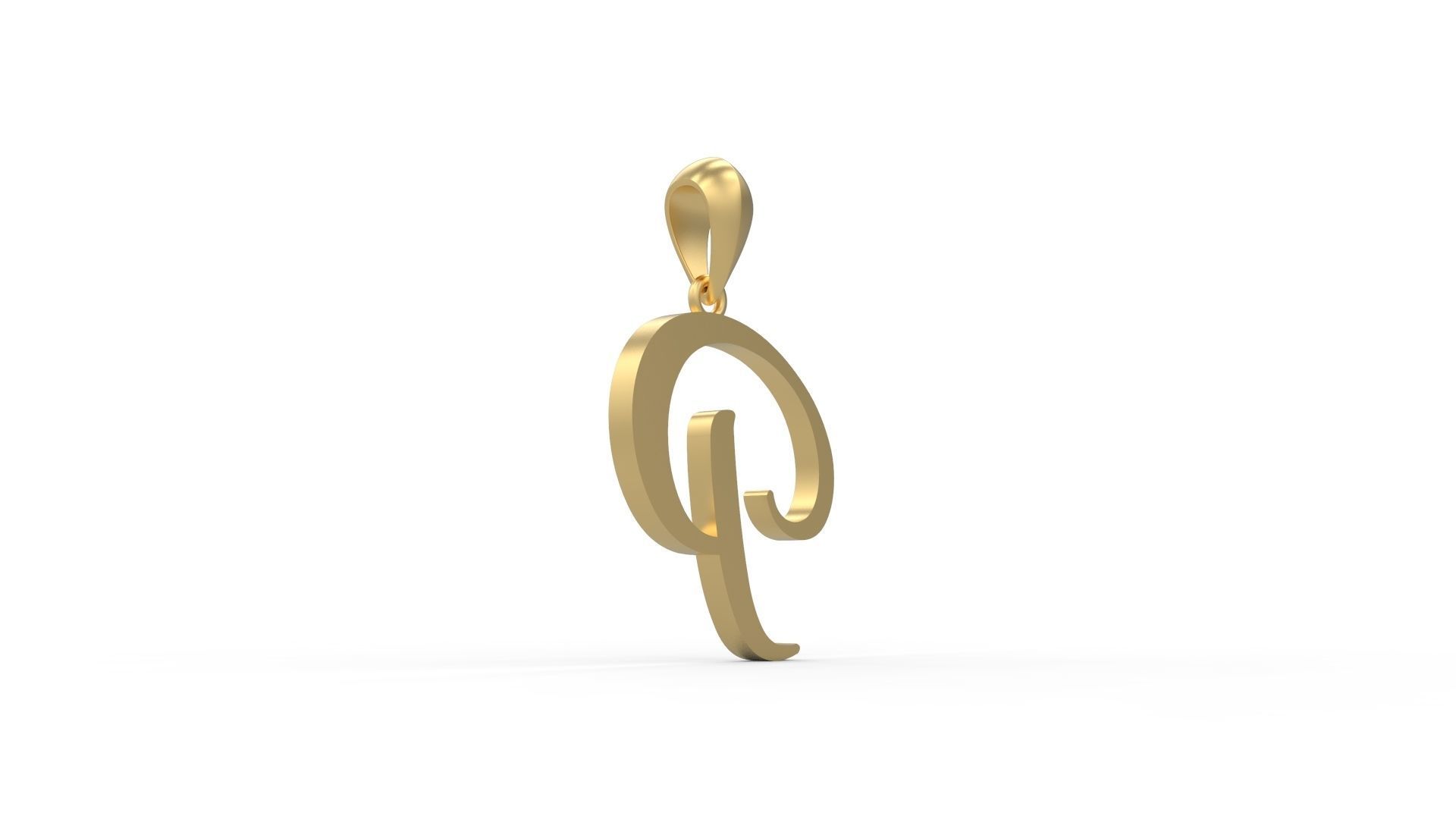 Initial Letters Pendant Amarillo P 3D print model_3