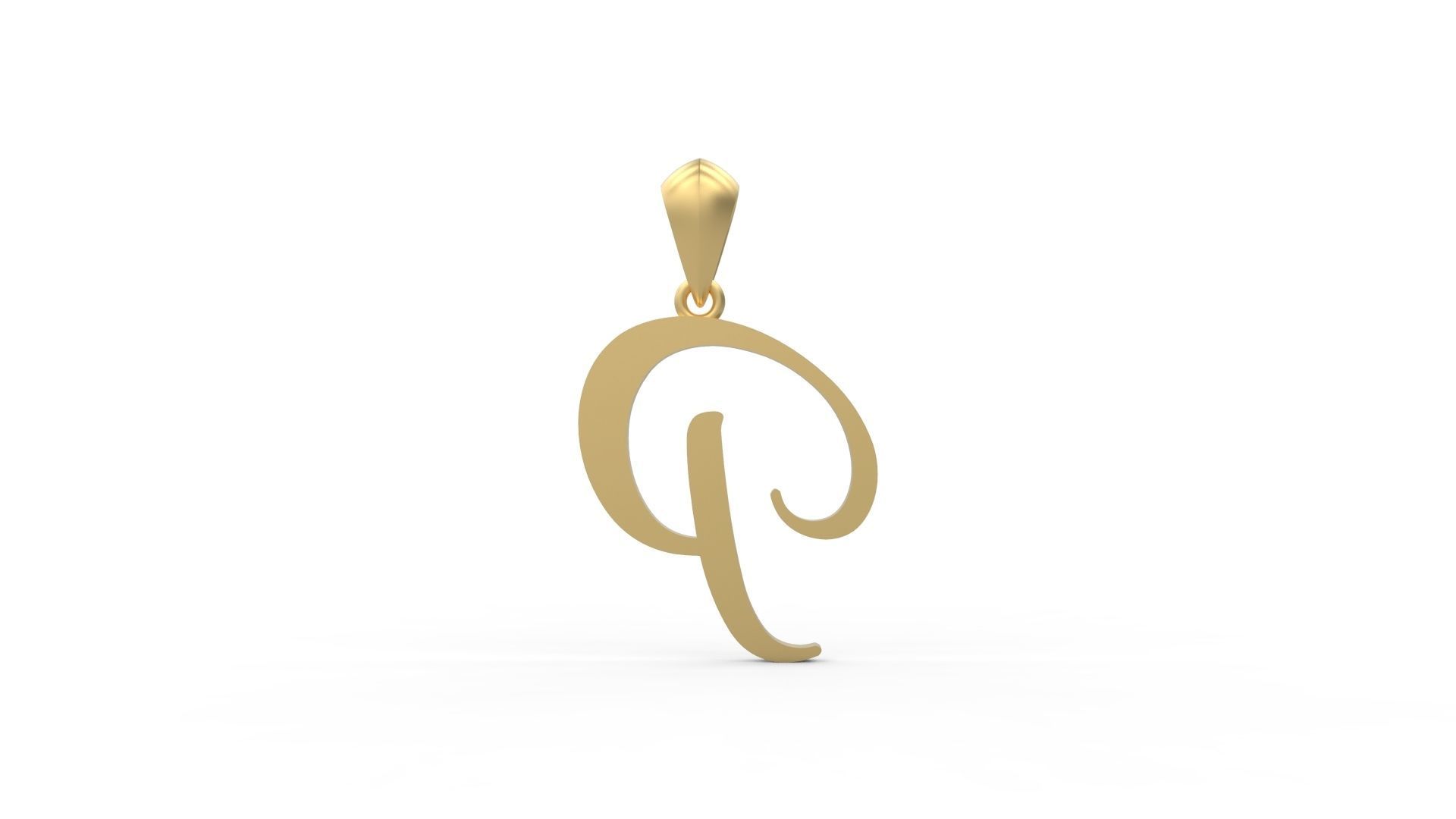 Initial Letters Pendant Amarillo P 3D print model_4