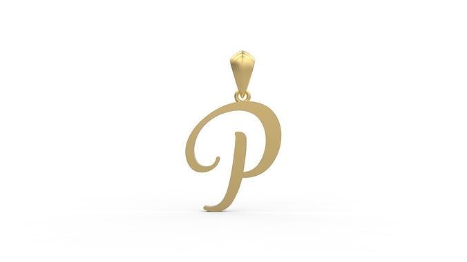 Initial Letters Pendant Amarillo P 3D print model
